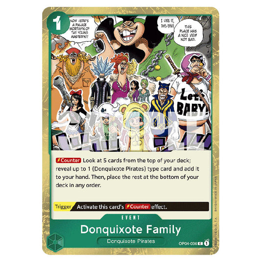 Donquixote Family PRB-01-OP04-036a card from the One Piece set Premium Booster