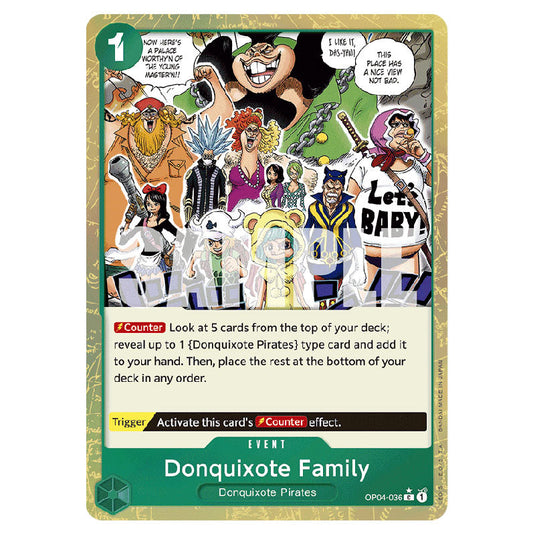 Donquixote Family PRB-01-OP04-036b card from the One Piece set Premium Booster