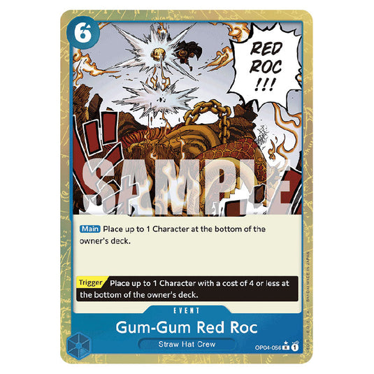 Gum-Gum Red Roc PRB-01-OP04-056b card from the One Piece set Premium Booster