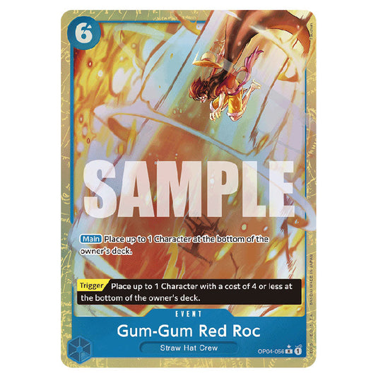 Gum-Gum Red Roc PRB-01-OP04-056c card from the One Piece set Premium Booster