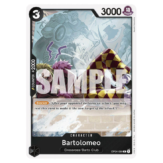 Bartolomeo PRB-01-OP04-089 card from the One Piece set Premium Booster