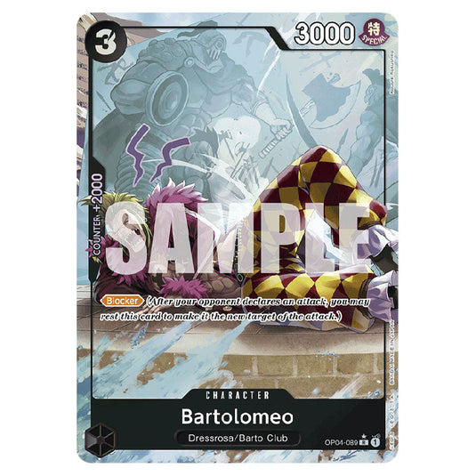 Bartolomeo PRB-01-OP04-089b card from the One Piece set Premium Booster