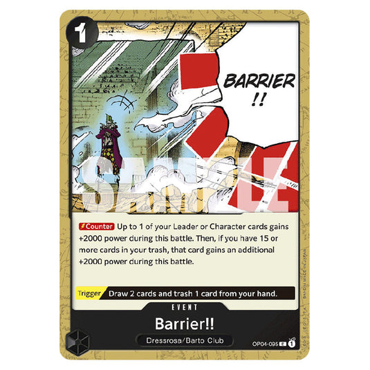 Barrier!! PRB-01-OP04-095 card from the One Piece set Premium Booster