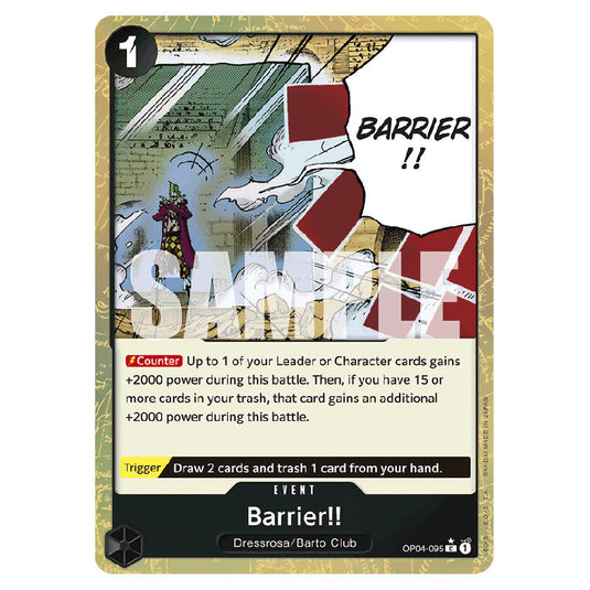 Barrier!! PRB-01-OP04-095b card from the One Piece set Premium Booster