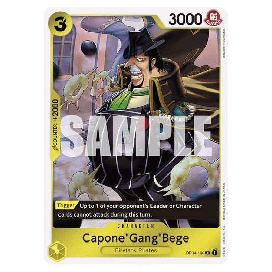 Capone"Gang"Bege PRB-01-OP04-100 card from the One Piece set Premium Booster