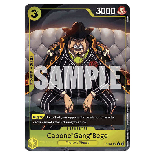 Capone"Gang"Bege PRB-01-OP04-100c card from the One Piece set Premium Booster