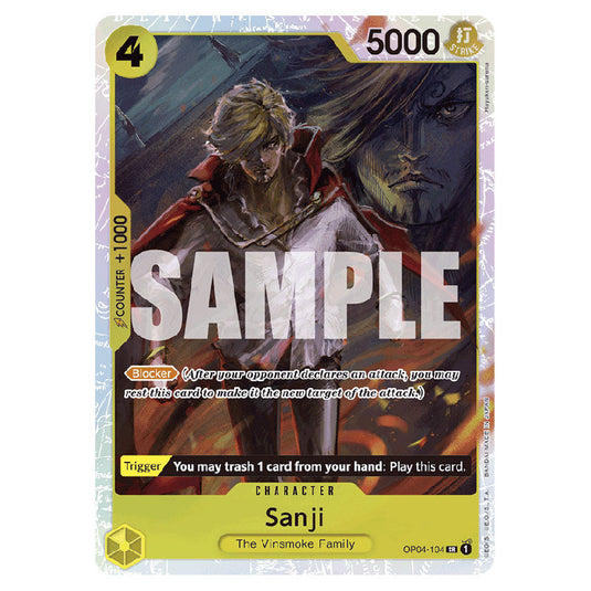 Sanji PRB-01-OP04-104 card from the One Piece set Premium Booster