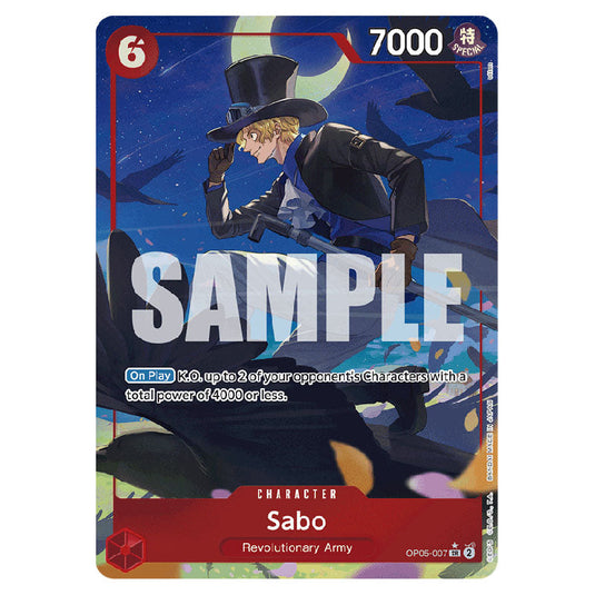 Sabo PRB-01-OP05-007a card from the One Piece set Premium Booster