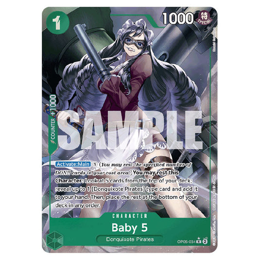 Baby 5 PRB-01-OP05-034b card from the One Piece set Premium Booster