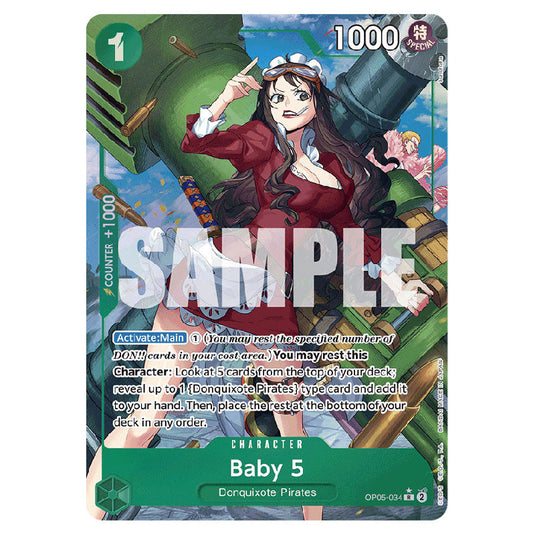 Baby 5 PRB-01-OP05-034c card from the One Piece set Premium Booster