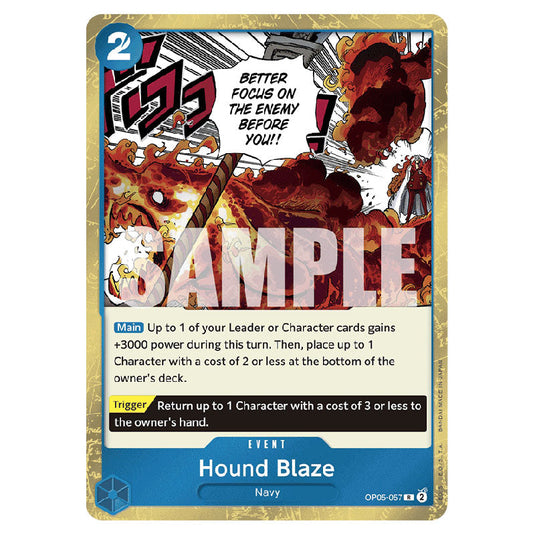 Hound Blaze PRB-01-OP05-057 card from the One Piece set Premium Booster