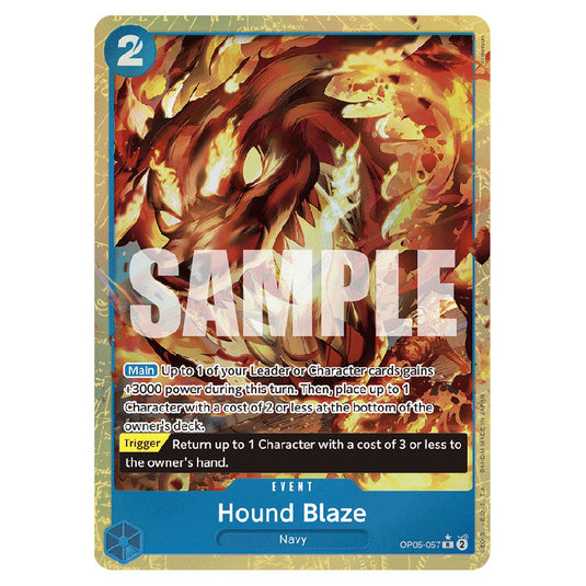 Hound Blaze PRB-01-OP05-057c card from the One Piece set Premium Booster