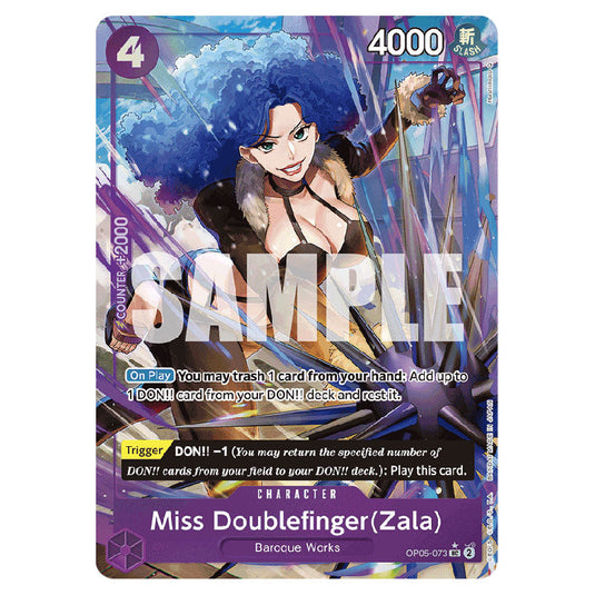 Miss Doublefinger(Zala) PRB-01-OP05-073b card from the One Piece set Premium Booster