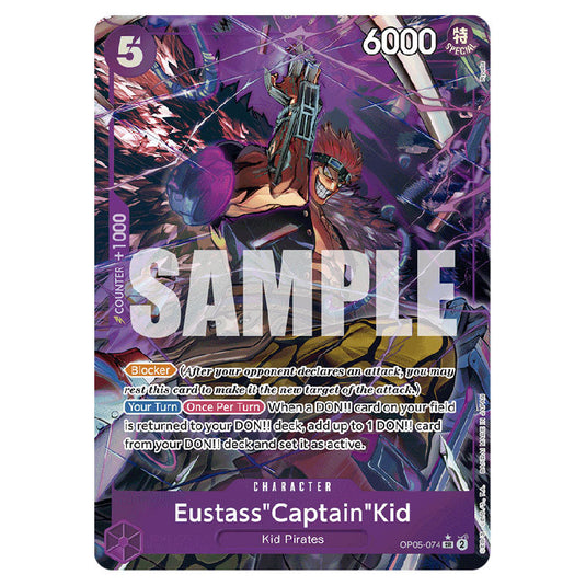 Eustass"Captain"Kid PRB-01-OP05-074a card from the One Piece set Premium Booster