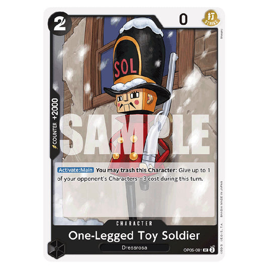 One-Legged Toy Soldier PRB-01-OP05-081 card from the One Piece set Premium Booster