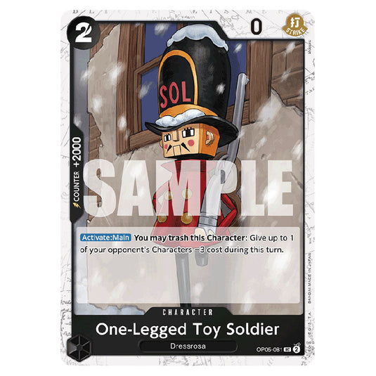 One-Legged Toy Soldier PRB-01-OP05-081a card from the One Piece set Premium Booster