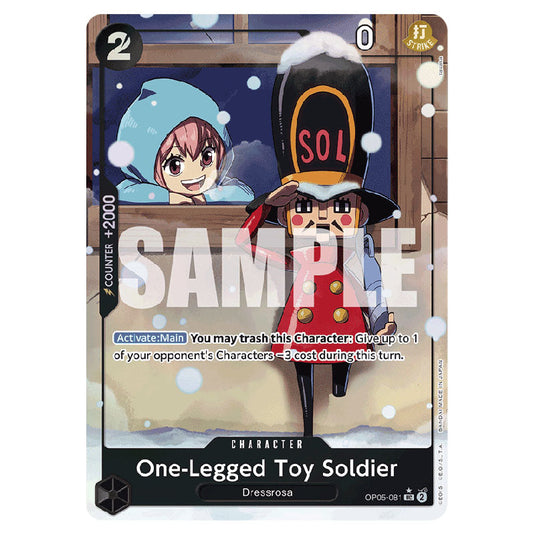 One-Legged Toy Soldier PRB-01-OP05-081c card from the One Piece set Premium Booster