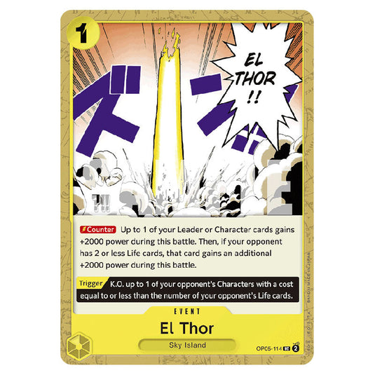 El Thor PRB-01-OP05-114 card from the One Piece set Premium Booster