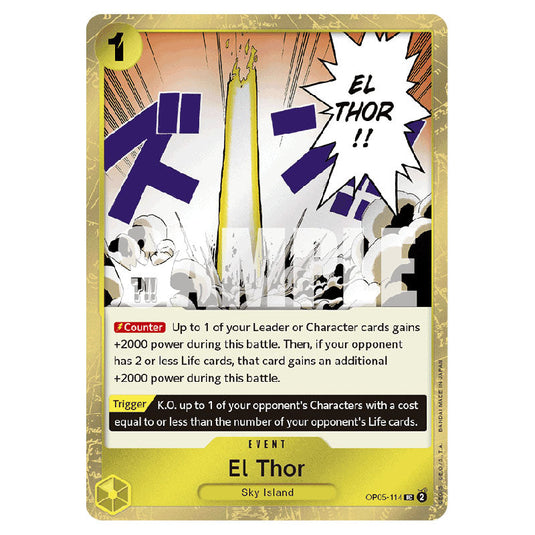 El Thor PRB-01-OP05-114a card from the One Piece set Premium Booster