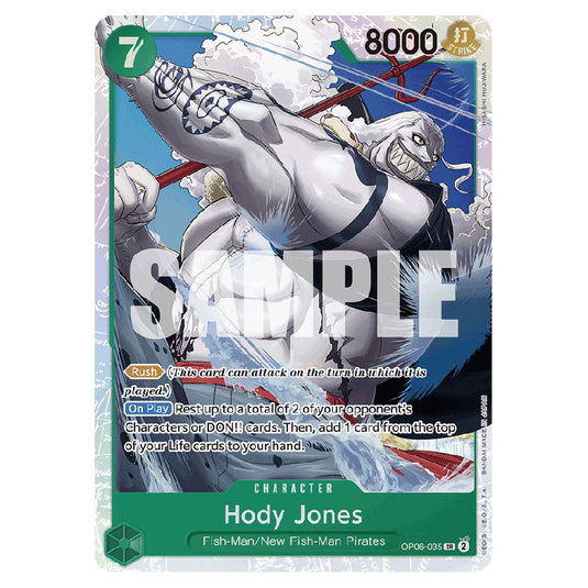 Hody Jones PRB-01-OP06-035 card from the One Piece set Premium Booster