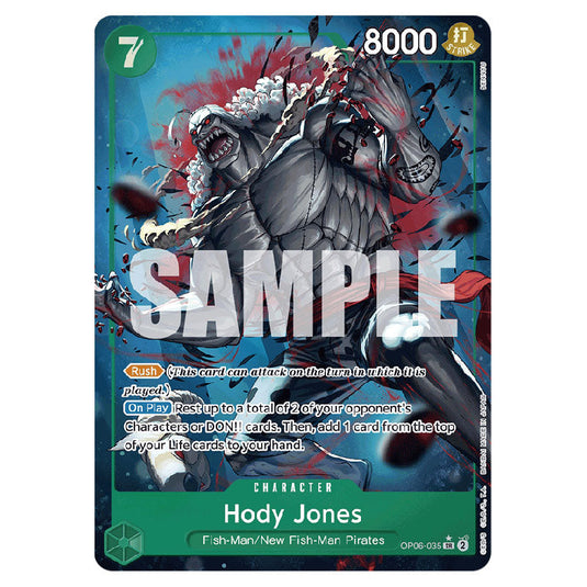 Hody Jones PRB-01-OP06-035a card from the One Piece set Premium Booster