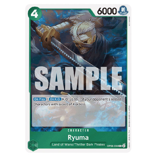 Ryuma PRB-01-OP06-036 card from the One Piece set Premium Booster