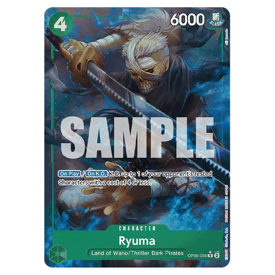 Ryuma PRB-01-OP06-036b card from the One Piece set Premium Booster