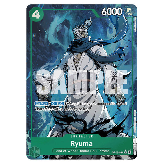 Ryuma PRB-01-OP06-036c card from the One Piece set Premium Booster