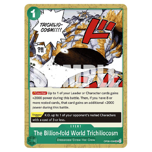 The Billion-fold World Trichiliocosm PRB-01-OP06-038 card from the One Piece set Premium Booster