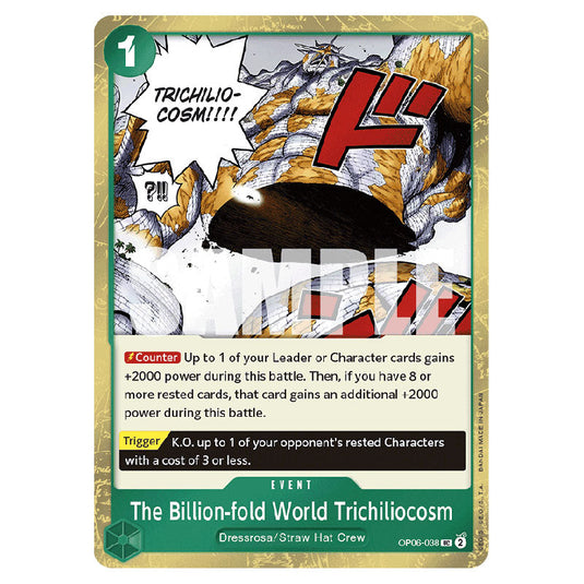 The Billion-fold World Trichiliocosm PRB-01-OP06-038a card from the One Piece set Premium Booster