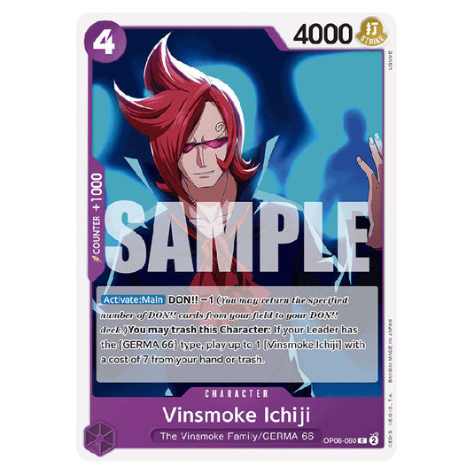 Vinsmoke Ichiji PRB-01-OP06-060 card from the One Piece set Premium Booster