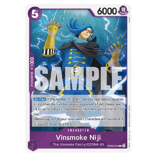 Vinsmoke Niji PRB-01-OP06-065 card from the One Piece set Premium Booster