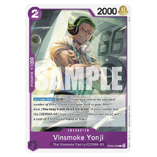 Vinsmoke Yonji PRB-01-OP06-066 card from the One Piece set Premium Booster