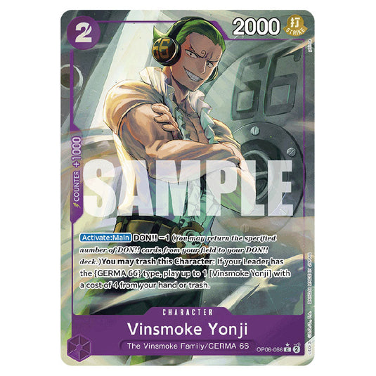 Vinsmoke Yonji PRB-01-OP06-066b card from the One Piece set Premium Booster