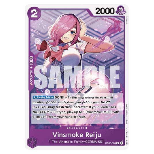 Vinsmoke Reiju PRB-01-OP06-068 card from the One Piece set Premium Booster