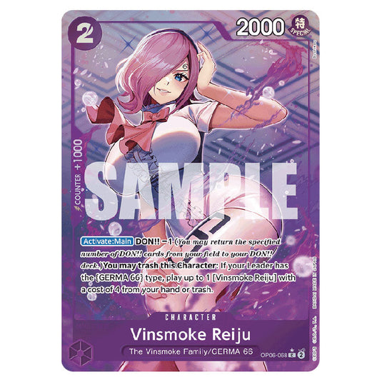 Vinsmoke Reiju PRB-01-OP06-068b card from the One Piece set Premium Booster