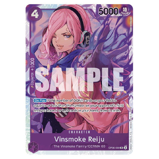 Vinsmoke Reiju PRB-01-OP06-069 card from the One Piece set Premium Booster