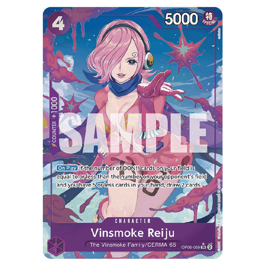 Vinsmoke Reiju PRB-01-OP06-069a card from the One Piece set Premium Booster