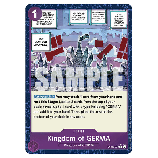 Kingdom of GERMA PRB-01-OP06-079b card from the One Piece set Premium Booster