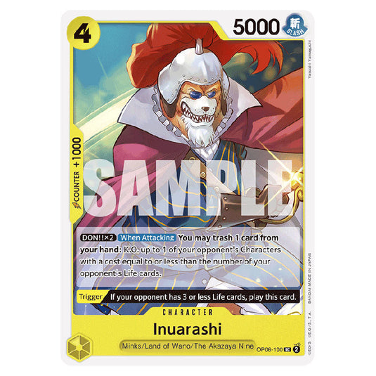 Inuarashi PRB-01-OP06-100 card from the One Piece set Premium Booster