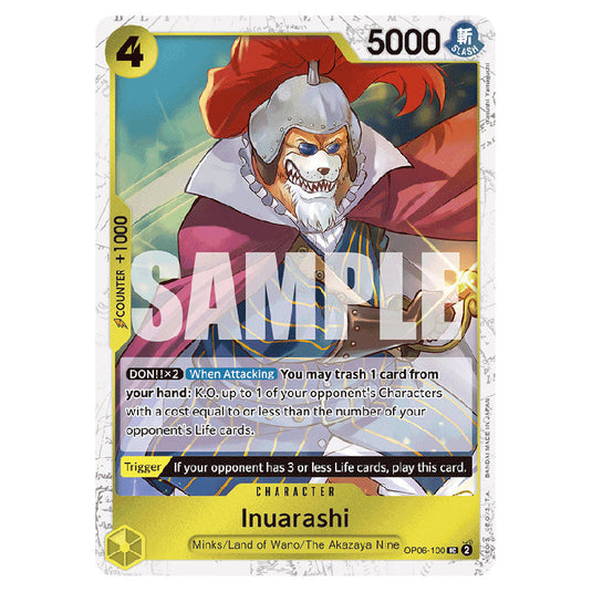 Inuarashi PRB-01-OP06-100a card from the One Piece set Premium Booster