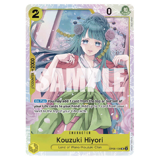 Kouzuki Hiyori PRB-01-OP06-106 card from the One Piece set Premium Booster