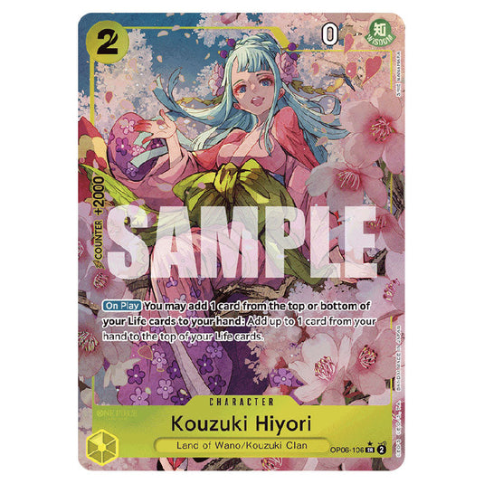 Kouzuki Hiyori PRB-01-OP06-106a card from the One Piece set Premium Booster