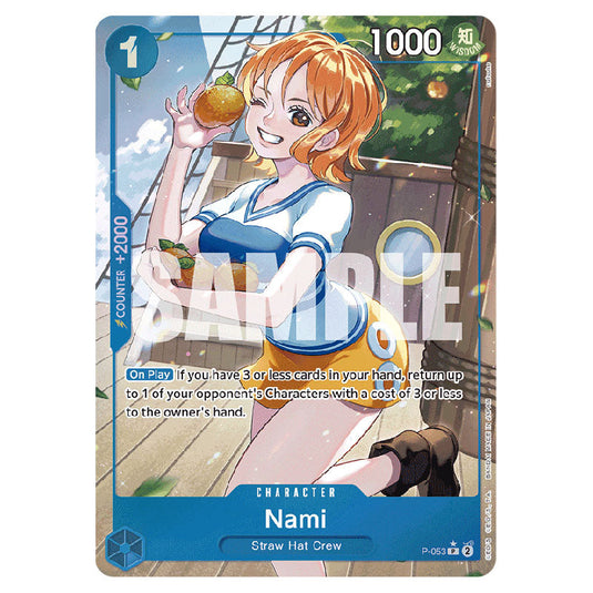 Nami PRB-01-P-053b card from the One Piece set Premium Booster