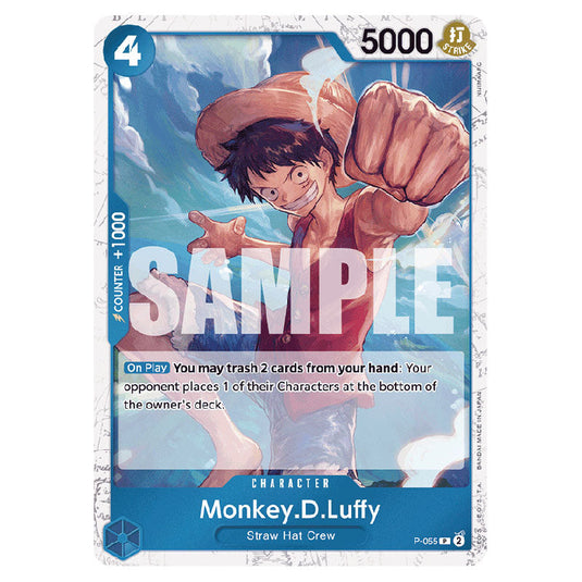 Monkey.D.Luffy PRB-01-P-055a card from the One Piece set Premium Booster