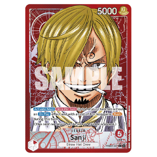 Sanji PRB-01-PRB01-001a card from the One Piece set Premium Booster