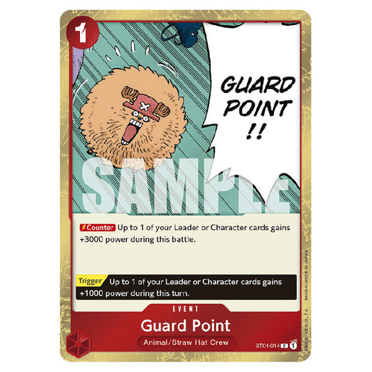 Guard Point PRB-01-ST01-014a card from the One Piece set Premium Booster