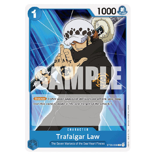 Trafalgar Law PRB-01-ST03-008 card from the One Piece set Premium Booster