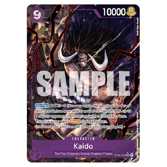 Kaido PRB-01-ST04-003a card from the One Piece set Premium Booster