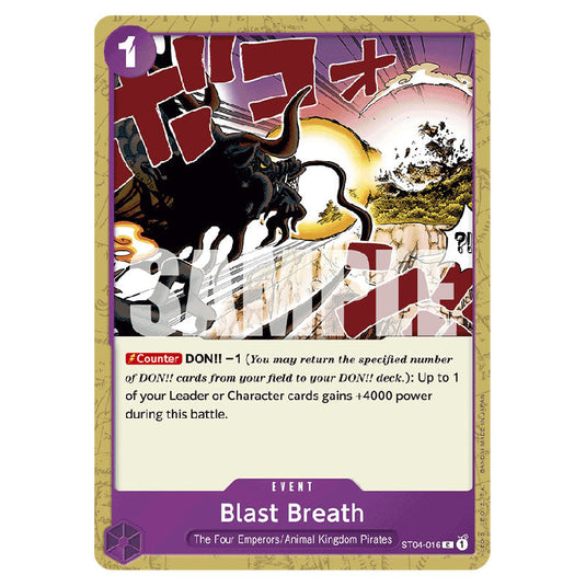 Blast Breath PRB-01-ST04-016 card from the One Piece set Premium Booster